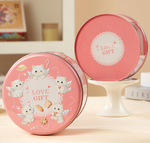 Boîte en métal ronde pour bonbons, avec motif de dessin animé en relief, capacité de 1,27 L, récipient de stockage alimentaire pour biscuits, gâteaux, flocons de neige, marque <span class=keywords><strong>TIMO</strong></span> - Product Image 5