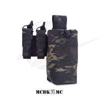 PD-010 Platatac Style PRMD Sac tactique extérieur de recyclage, pochette de taille pour déchets, double porte-chargeur 9 mm + porte-chargeur simple 5.56