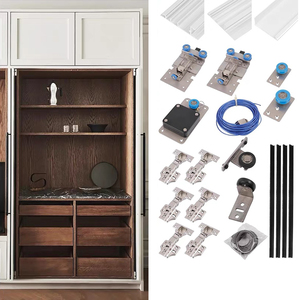 Charnière papillon intérieure avec amortisseur, système d'ouverture par pression <span class=keywords><strong>pour</strong></span> armoire, cuisine, <span class=keywords><strong>porte</strong></span> coulissante pliante dissimulée, quincaillerie <span class=keywords><strong>de</strong></span> <span class=keywords><strong>porte</strong></span> pivotante - Product Image 1