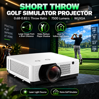 Projecteur laser WUXGA à courte focale 0,68 - 0,82:1, 7500 lumens, pour simulateur de golf commercial
