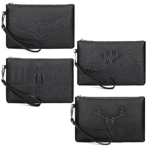 Portafoglio piccolo e grande borsa pochette da <span class=keywords><strong>uomo</strong></span> in pelle sintetica di buona qualità - Product Image 2