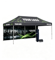 Tente de réception pliable portable en aluminium 3x3m (10x10ft) personnalisée pour événements extérieurs, expositions, publicité et salons professionnels