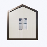 Maison conteneur préfabriquée de luxe avec mur-rideau en verre et toit en pente, grandes unités modulaires de 20 et 40 pieds, pour magasin, bureau, résidentiel, blanche