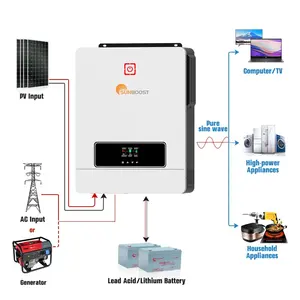 Sunboost 7KW 8KW 10Kw Inversor solar híbrido apagado en la red Inversor solar con batería de litio Inversor solar fuera de la red 8Kw