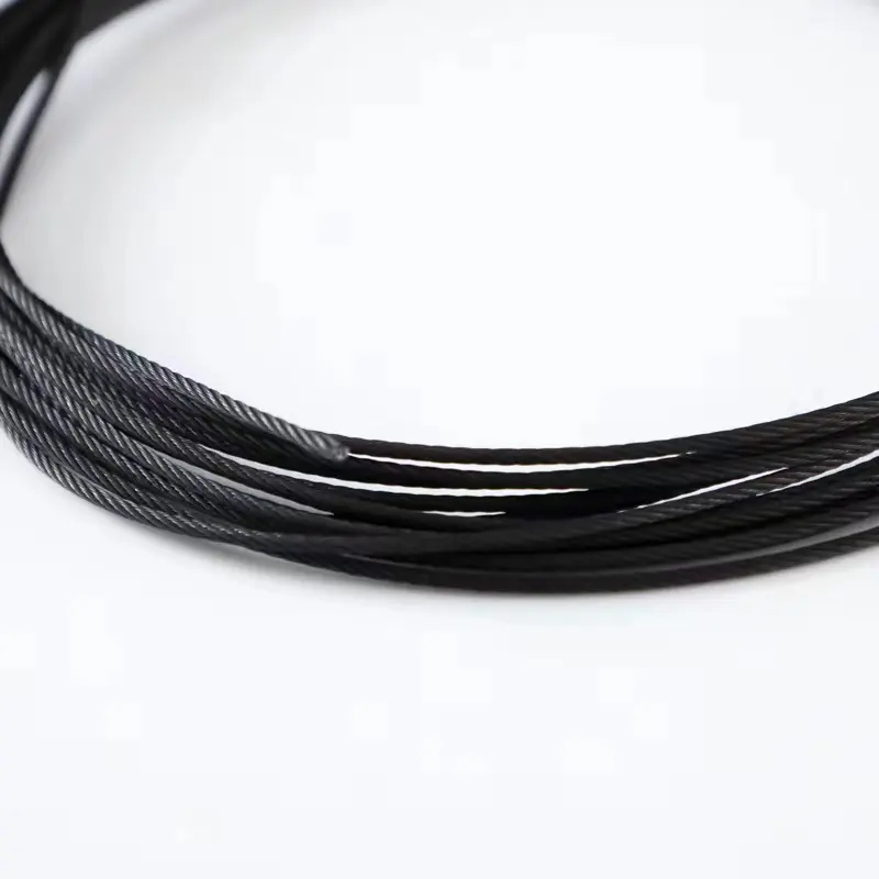 SS316 Black Oxide Finished Wire Rope Stainless Steel 1*19 1/8" Cable