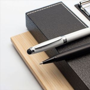 Wholesale High-End Premium Stainless Steel Touch Screen Twist Stylus Black Metal Ball Advertising Ballpoint <b>Pens</b> - Product Image 2