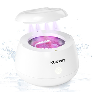 เครื่องทำความสะอาดฟันแบบอัลตราโซนิก UV ขนาด 200 มล. ถังสแตนเลส สำหรับจัดฟันแบบใส รีเทนเนอร์ ฟันปลอม ใช้ไฟฟ้า สำหรับคลินิกทันตกรรม - Product Image 1
