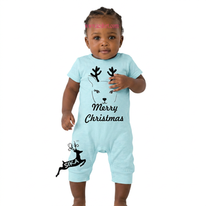 Santa Baby Kids X Mas Romper OEM Bamboo Organic Cotton OEM Baby Rompers Custom Pantone Colors Infant Clothing Baby Romper Online - Product Image 1