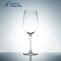 Gobelet à vin rouge en cristal de qualité supérieure, fait à la main, sans plomb, à long pied, personnalisé Xingda, pour la dégustation de vin, cadeaux de Noël, directement de l'usine