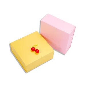 Vente en gros boîte magnétique pliable de luxe personnalisée boîte en papier rose boîte cadeau en carton