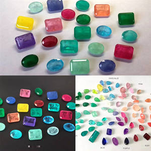 <span class=keywords><strong>Piedra</strong></span> preciosa suelta personalizada, grieta de hielo, <span class=keywords><strong>piedra</strong></span> de fusión de cuarzo, Esmeralda, cristal sintético, <span class=keywords><strong>piedra</strong></span> de fusión sintética - Product Image 6