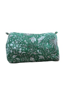 Prix de gros, ensemble de 3 trousses à maquillage en coton matelassé faites à la main, personnalisées, pour femme, cadeau pour elle - Product Image 2