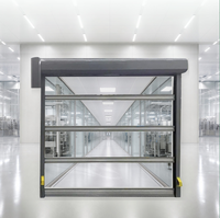 Porte rapide automatique à induction radar avec cellule photoélectrique, en PVC transparent, sur mesure pour usine