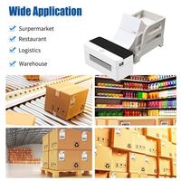 Impresora Térmica de Códigos de Barras de Escritorio de 4x6 Pulgadas con Interfaz USB para Recibos, Etiquetas de Envío y Papel Adhesivo, Impresión a Color de 203 dpi