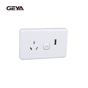 GEYA معيار Australia الصناعي: 74 * 10pc مفتاح حائط ومقبس مفرد أفقي USB - Product Image 1