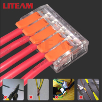 Mini connecteur d'écrou de levier d'épissage compact de boîte de jonction universelle à 5 broches, connecteurs de fil d'éclairage LED électrique