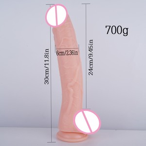 11,8-Zoll-realistischer Strap-On-Dildo für Frauen Weiches Silikon mit starkem Saugnapf und weichem Kopfgurt TPE-Material Sexspielzeug für Erwachsene - Product Image 3