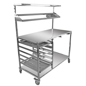 Étagère de Rangement pour Condiments en Acier Inoxydable - Étagère de Préparation Professionnelle pour <span class=keywords><strong>Chef</strong></span>, Étagère de Rangement pour Table de Travail de Cuisine - Product Image 2