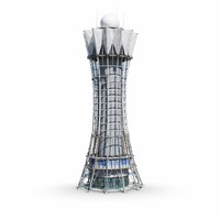 Grande tour de radar cylindrique, mât d'antenne, cadre de support externe, radôme sphérique en acier galvanisé pour aéroport et applications téléphoniques à distance