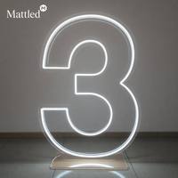 Letras y Números LED Grandes de 1, 2, 3 y 4 Pies, del 0 al 9 y de la A a la Z, Letrero Luminoso Acrílico RGB de Neón con Diseño Personalizado para Fiestas