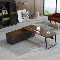 Bureau de direction multifonctionnel extensible en bois de style moderne SOHO pour la maison et le bureau