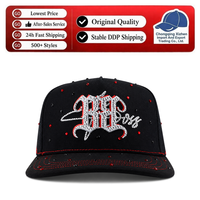 Expédition Rapide G5 Gorras New Barbas Hat Casquette pour Homme en Daim Imprimé avec Broderie et Strass, Casquette de Baseball Série Metal X CT