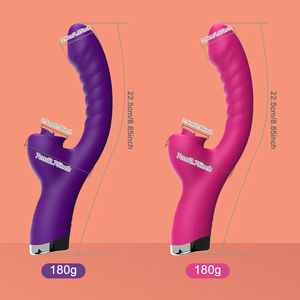Vibrateur pour femmes 2 en 1 Machine à lécher Stimulateur du clitoris Point G <span class=keywords><strong>Vibro</strong></span> puissant <span class=keywords><strong>Vibro</strong></span>-dildo Baguette suceuse de clitoris Jouets sexuels pour adultes - Product Image 4