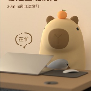 Veilleuse en silicone LED Dolphin Door Capybara Lampe de nuit en silicone pour enfants Cochon d'Inde Petit ornement Cadeau pour enfants - Product Image 4