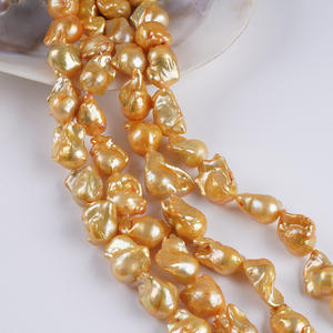 Perlas Naturales de Agua Dulce al por Mayor, 14-16 mm, Ovaladas, Tipo Botón, Accesorios de Joyería, DIY, Zhuji - Product Image 2