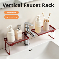 Support de rangement pliable et étanche en métal moderne pour robinet de salle de bain, idéal pour la vente en gros