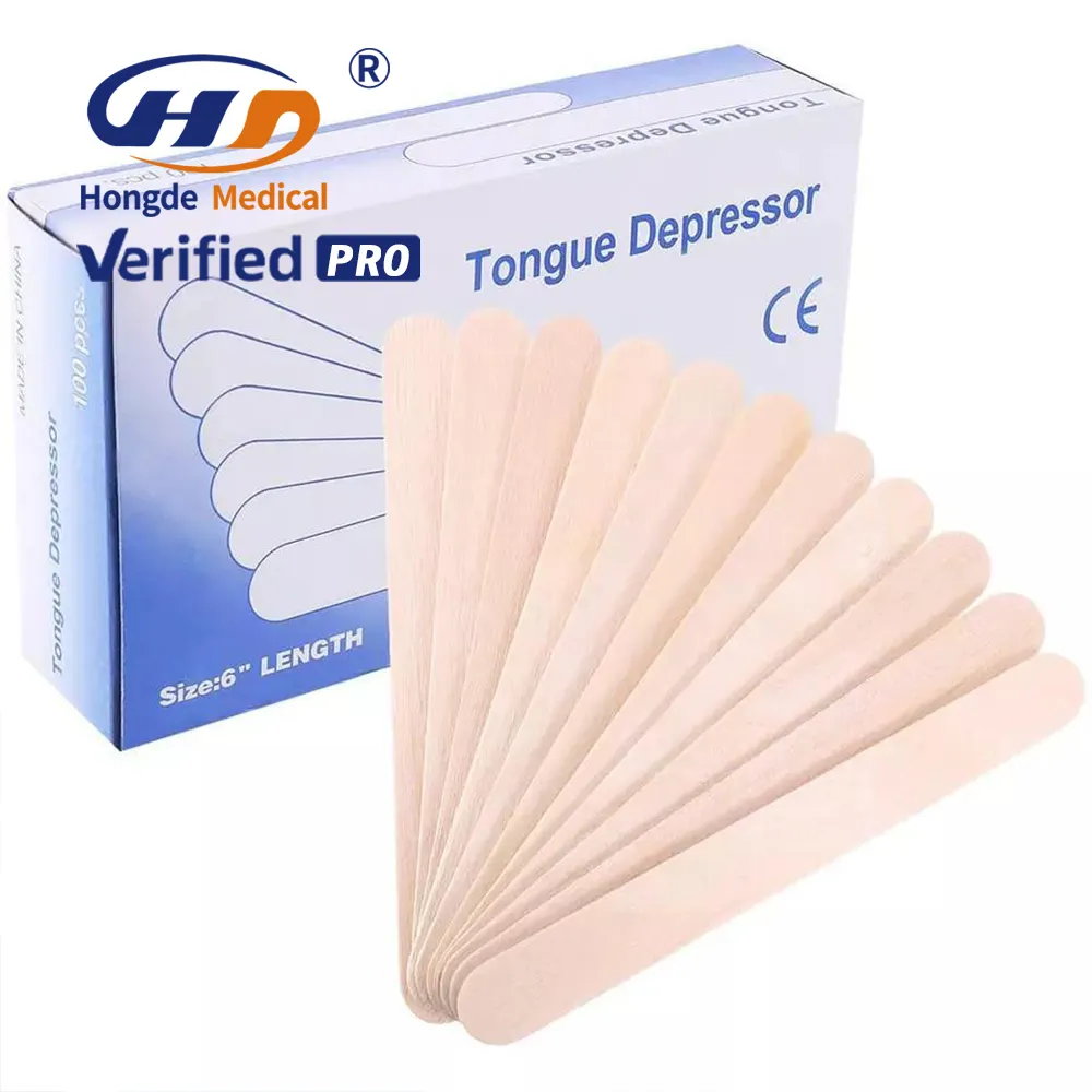 Medical Disposable Sterile Bamboo Wooden Wood Tongue Depressor Flavor Flavorred
