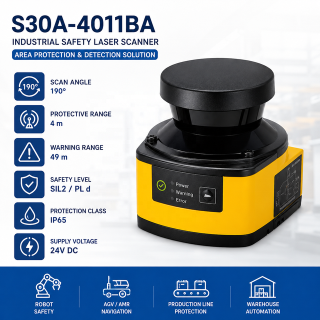 S30A-4011BA Industrial Safety Laser Scanner Area Protection Sensor S30A-6011BA S30A-4011CA S30A-6011CA S30B-2011BA S30B-3011BA