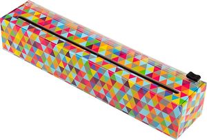 HuamaohengchunTriangles Refillable <b>Plastic</b> <b>Wrap</b> Dispenser - Includes One 12" x 250' <b>Roll</b> of Professional Grade <b>Plastic</b> <b>Wrap</b> - Product Image 2