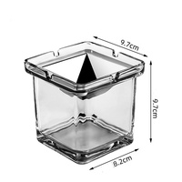 Cendrier en verre coupe-vent créatif pour la maison, salon, style luxe léger, sensation haut de gamme, cendrier commercial