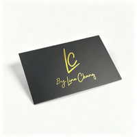 Cartes de visite personnalisées haut de gamme au design minimaliste noir et or pour les vendeurs