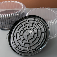 Grandes boîtes à gâteaux jetables transparentes en PET de qualité alimentaire de 6 pouces pour la vente en gros, pour gâteaux d'enfants, chocolat, gelée