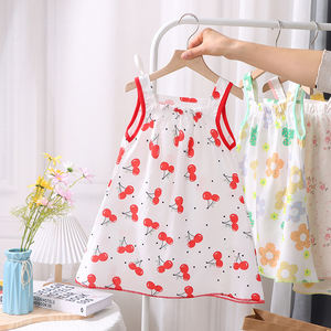 Belle princesse filles été plage jupe robe suspendue conception petits enfants dentelle décorée vêtements <span class=keywords><strong>de</strong></span> nuit solide mode - Product Image 6