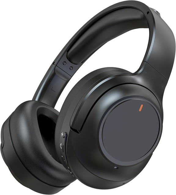 E11-A Active Noise Cancelling Headphones Wireless Bluetooth Headphones with Rich Bass, Wireless Headphones with Clear Calls