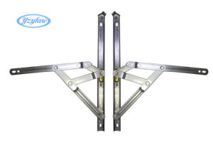 Friction <strong>Hinges</strong> S.S. 430 Light Duty 12" 90 Degree Brass Slider <strong>Round</strong> Groove 2mm Thickness 4-Bar Aluminum Window Accessories - Product Image 5