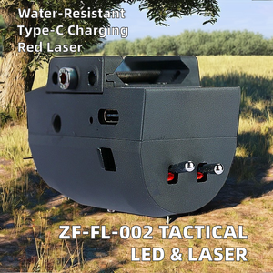 ZF-FL-002 Compact Tactical LED Lanterna Mais Poderoso Laser Vermelho Tipo-C Carregamento Conveniente para Caça Atividades ao Ar Livre - Product Image 6