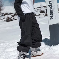 Pantalon de ski unisexe en tissu T400, imperméable, coupe-vent, résistant à l'abrasion, pantalon de snowboard ample, pantalon de jogging d'extérieur