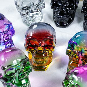 Glass Healing đá đầu xương đánh bóng Hào Quang pha lê hộp sọ cho Halloween trang trí linh vật Laser in - Product Image 3