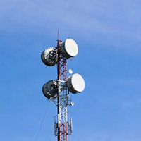 Tour de télécommunications guyée résistante au vent pour projets de réseaux de communication point à point en acier structurel