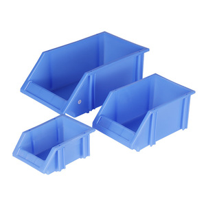 <b>Plastic</b> Parts Box Rectangle Standing Type Injection Molding Office Organizer Eco Friendly Blue Color - Product Image 2