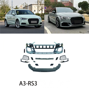 Conjunto de Parachoques para Audi A3 2017-2019, Actualizado con Características RS3, Rejilla Delantera con Listones y Bocinas Integradas en la Rejilla Lateral - Product Image 6