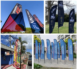 Outdoor Advertisement Feather <strong>Flag</strong> Custom Pole Kit Custom Teardrop Shaped <strong>Flags</strong> with logo <strong>Flags</strong> with Burger, Kebab and Pizza - Product Image 5