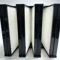 Filter V-Bank Plastik Berbingkai Efisiensi Tinggi V-Bank HEPA Filter untuk Sistem Ventilasi HVAC