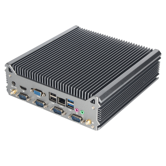 MINIBOX-B17 Fanless Industrial Computer 6xCOM Multi I/O 9-36V Wide Voltage Aluminum Alloy Mini PC Industrial Grade Stability