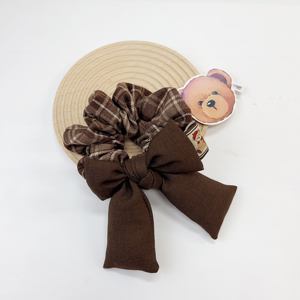 Accessoires pour cheveux en peluche de style nœud mignon personnalisables, très vendus en usine, bandeaux en peluche d'ours en peluche et accessoires pour cheveux pour femmes. - Product Image 4