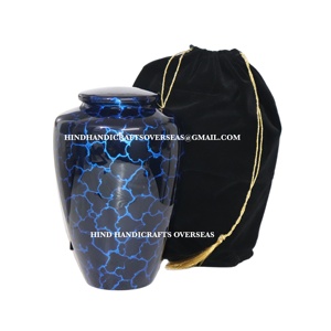 Urnes funéraires noires et nuages bleus de style américain de meilleure qualité du fabricant indien de fournitures funéraires - Product Image 2